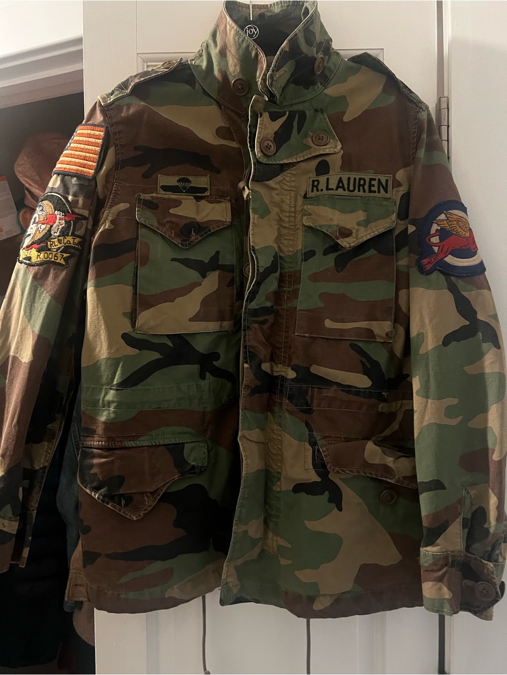 Ralph Lauren Men's Camouflage Field Jacket in Green/Brown Camo